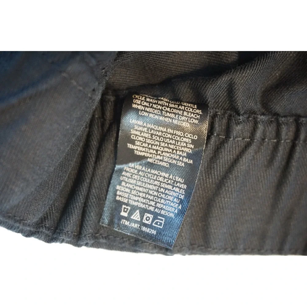 Banana Republic Black Linen Blend Elastic Waist Pull On Pants XS ITM 1868296